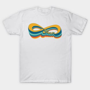Retro typography rainbow infinity forever T-Shirt